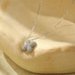 Icy Bubble Letter Initial Necklace