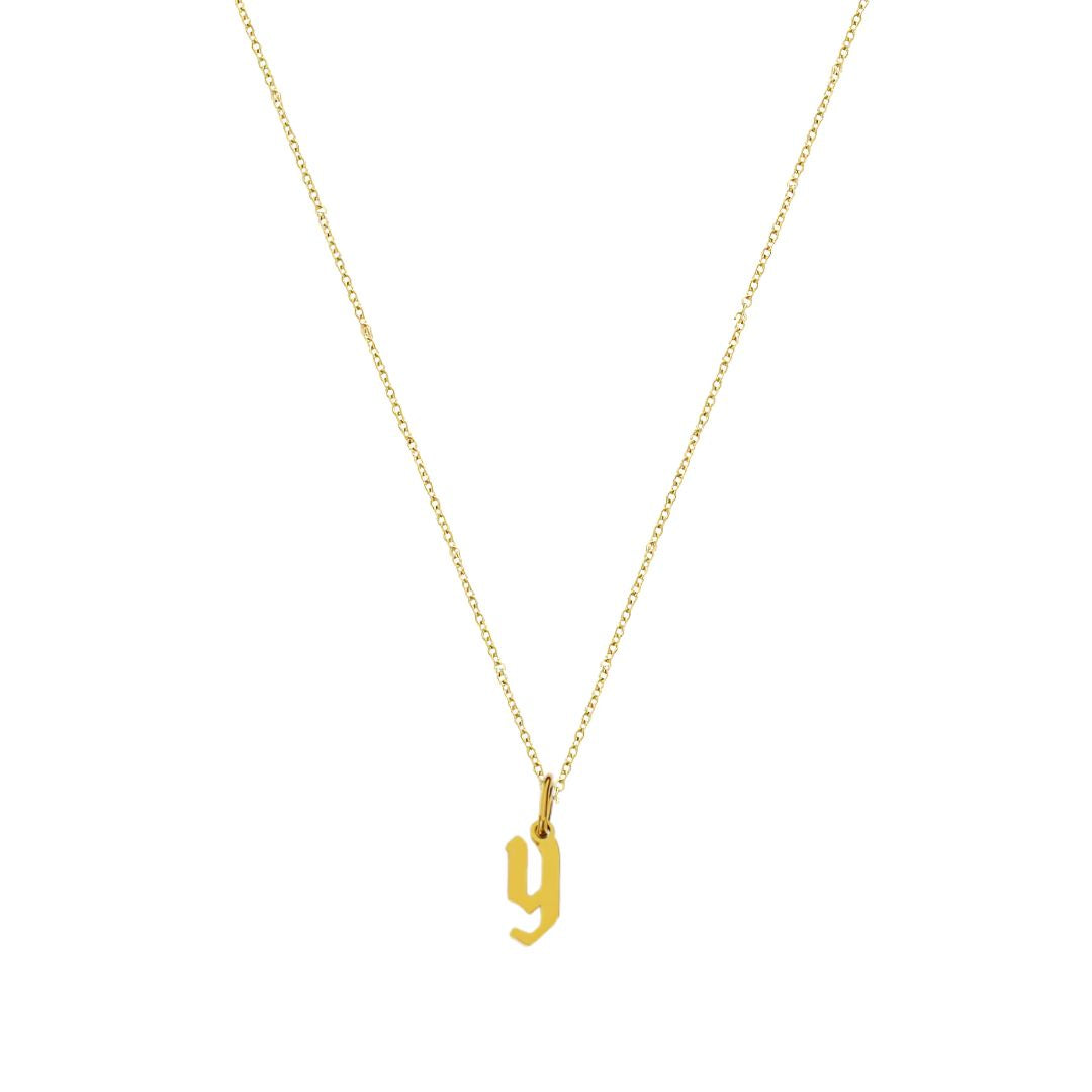 Heiress Gothic Initial Necklace
