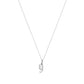 Heiress Gothic Initial Necklace in Silver