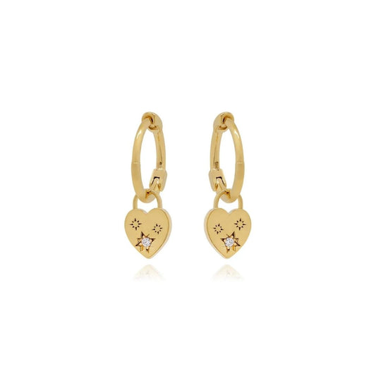 Yasmin Heart Earrings in Gold
