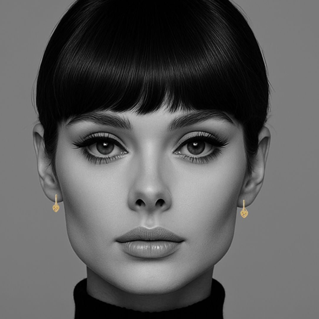 Yasmin Heart Earrings in Gold