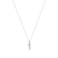Heiress Gothic Initial Necklace in Silver